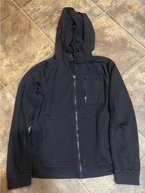 Athletic Works Black Hooded Zip Jacket for Kids